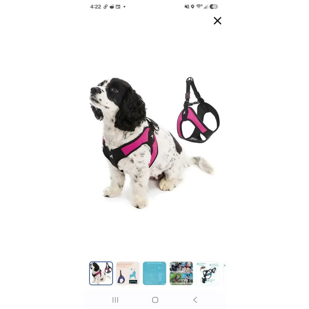 Gooby Escape Free Easy Fit Dog Harness, Hot Pink, Small: 16 to 19.25-in chest